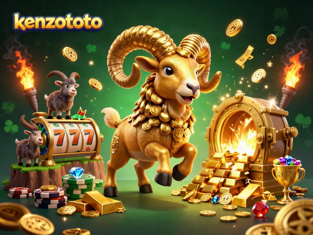 Experience thrilling gameplay with kenzototo’s exciting slot game featuring vibrant 3D characters and gold treasures.
