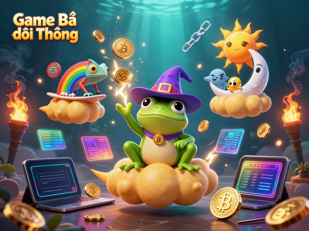 Experience the excitement of Game Bài Đổi Thưởng with dynamic characters amidst a wealth of glowing coins.