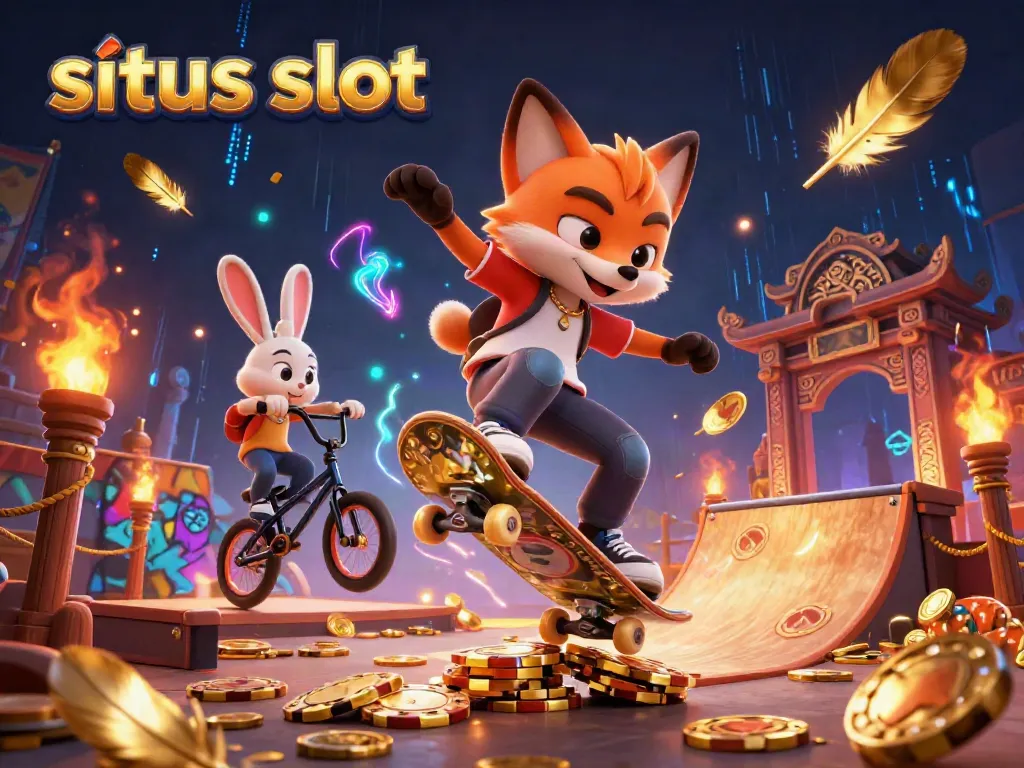 Experience dynamic gameplay at situs slot with vibrant 3D characters and casino elements.