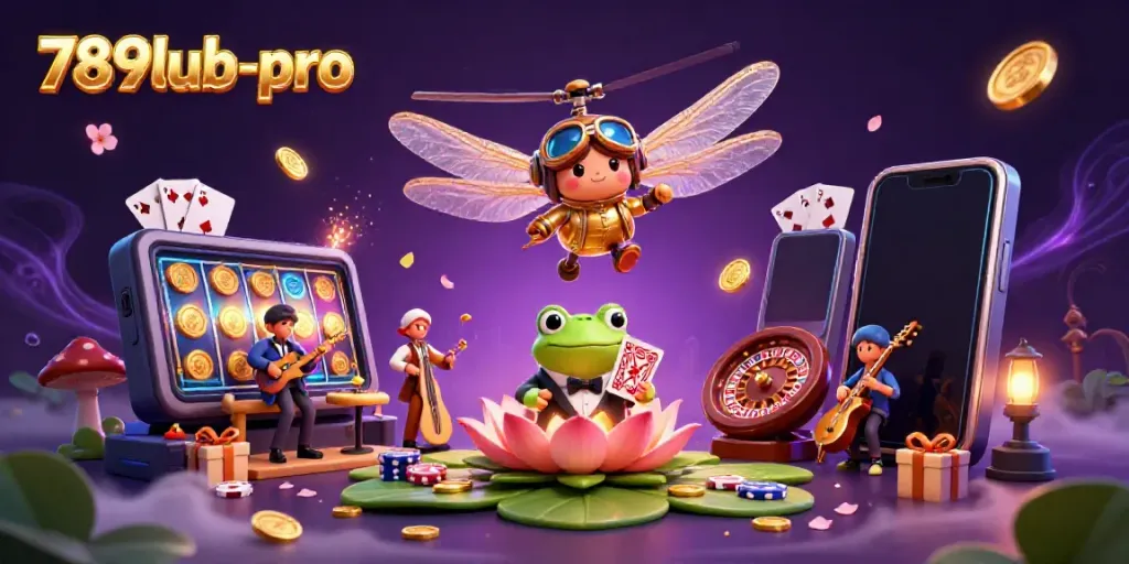 Experience thrilling gameplay with 789lub-pro amid exclusive casino elements in a vibrant fantasy scene.
