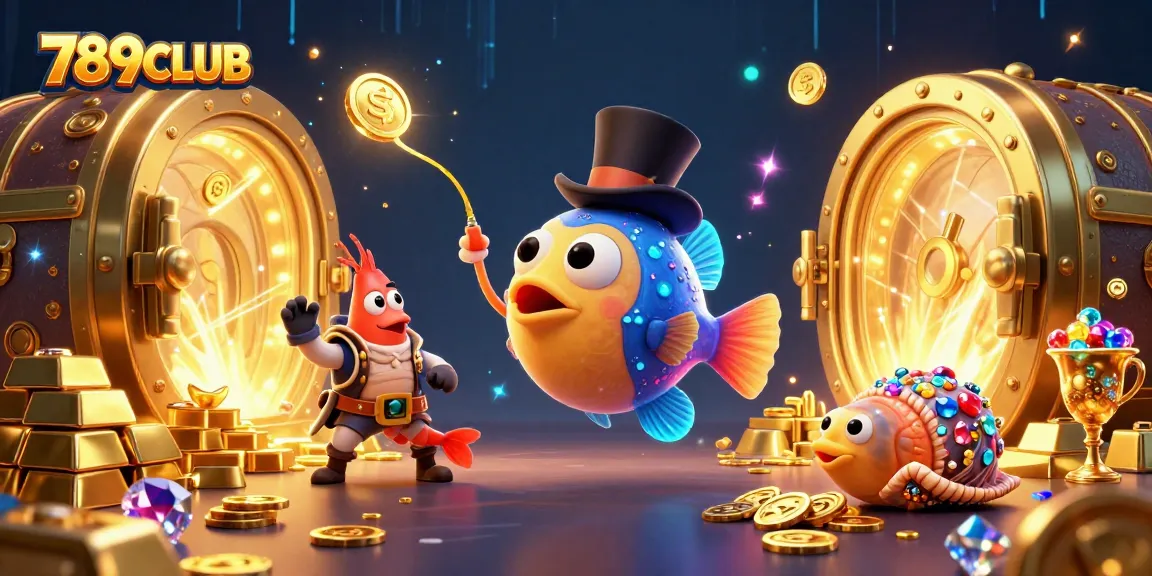 Experience the excitement of 789CLUB with vibrant treasures and characters in a dynamic casino setting.