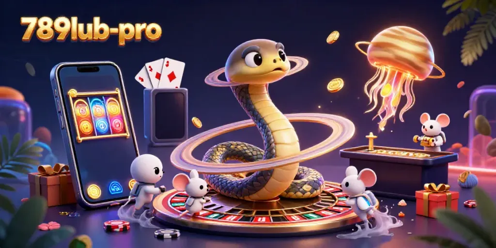 Engage in cosmic betting adventures with 789lub-pro in this vibrant scene of intergalactic gaming.