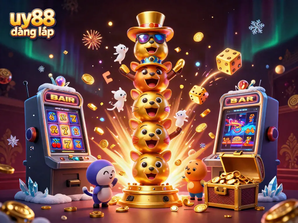 Experience excitement with uy88 đăng nhập as animated totem and vibrant casino symbols burst into action.