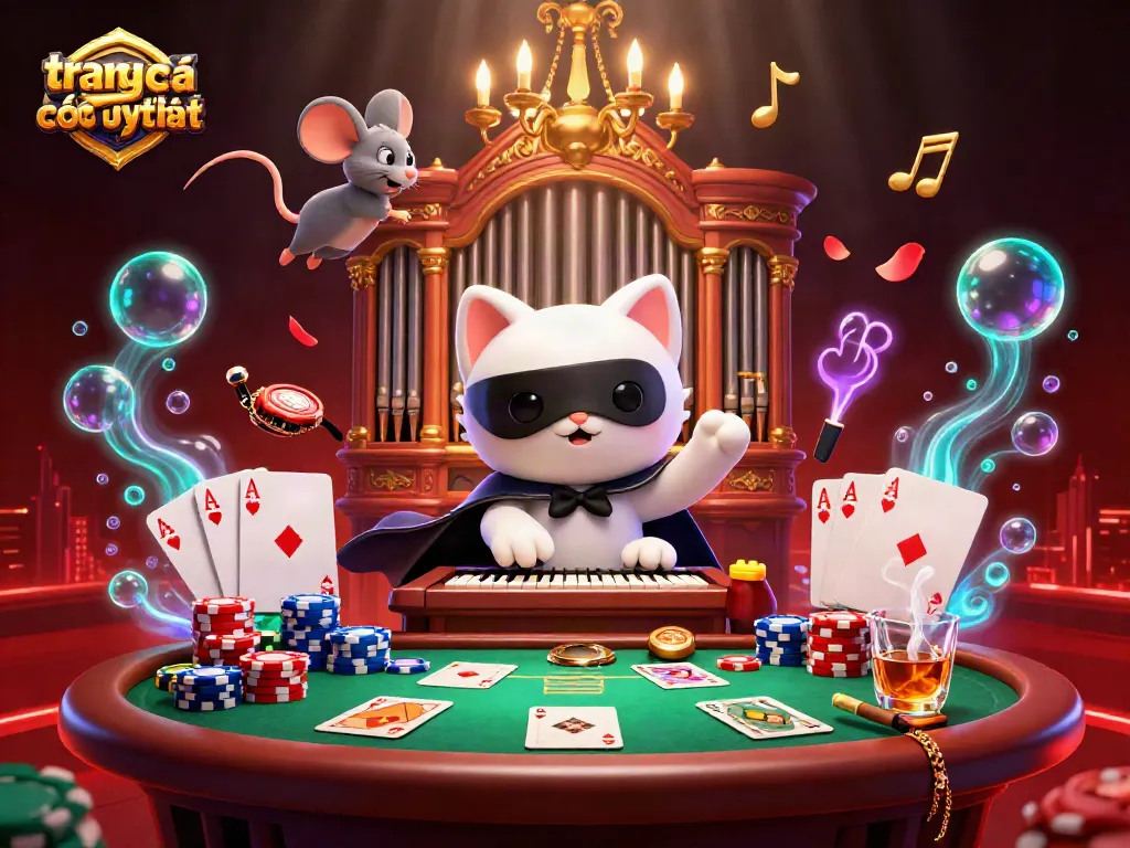 Experience the vibrant energy of trang cá cược uy tín with a captivating casino scene full of action and color.
