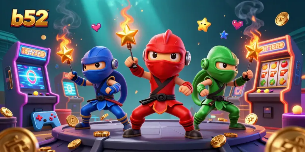 Win big at b52 casino with vibrant chameleons and exciting gaming elements in play.