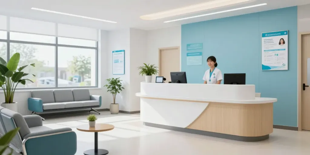 Link slot in a healthcare setting, showcasing medical services and patient care in a welcoming health clinic environment.