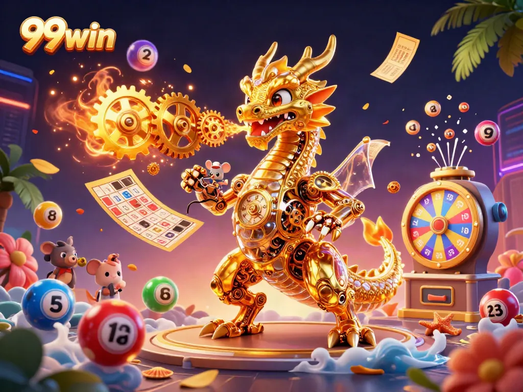 Experience thrilling wins with 99win's exciting golden dragon and vibrant lottery elements.