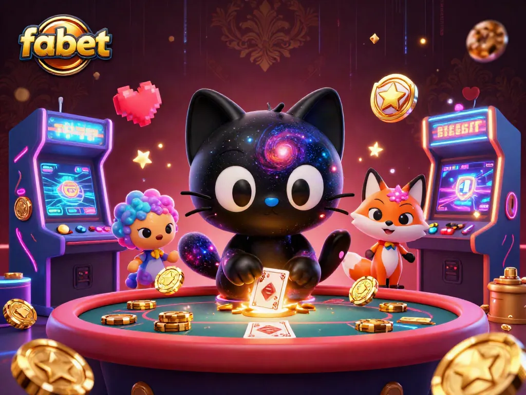 Experience gambling excitement with fabet's cosmic casino characters and vibrant gaming elements.