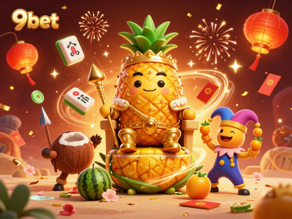 Engage with the vibrant casino scene featuring the golden pineapple king and 9bet's gaming allure.