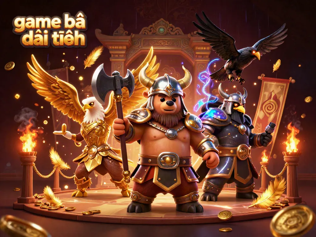 Courageous Viking berserker embodies spirit of game bài đổi thưởng in a dynamic casino scene.
