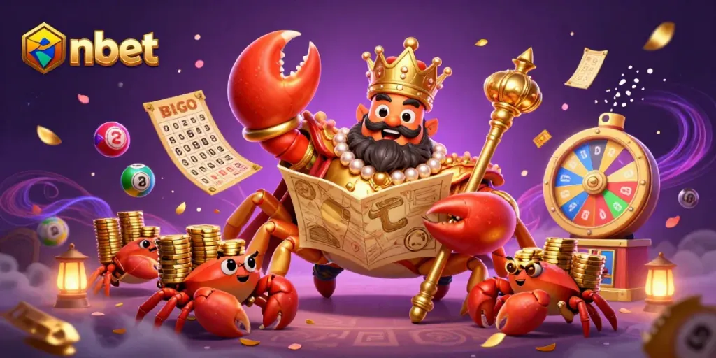 Experience winning strategies with nbet's colorful lottery-themed illustration showcasing vibrant game elements.