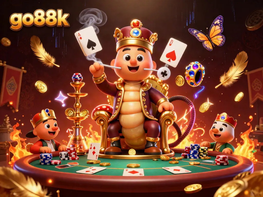 Join the thrill at go88k with this vibrant poker scene featuring enchanting characters.