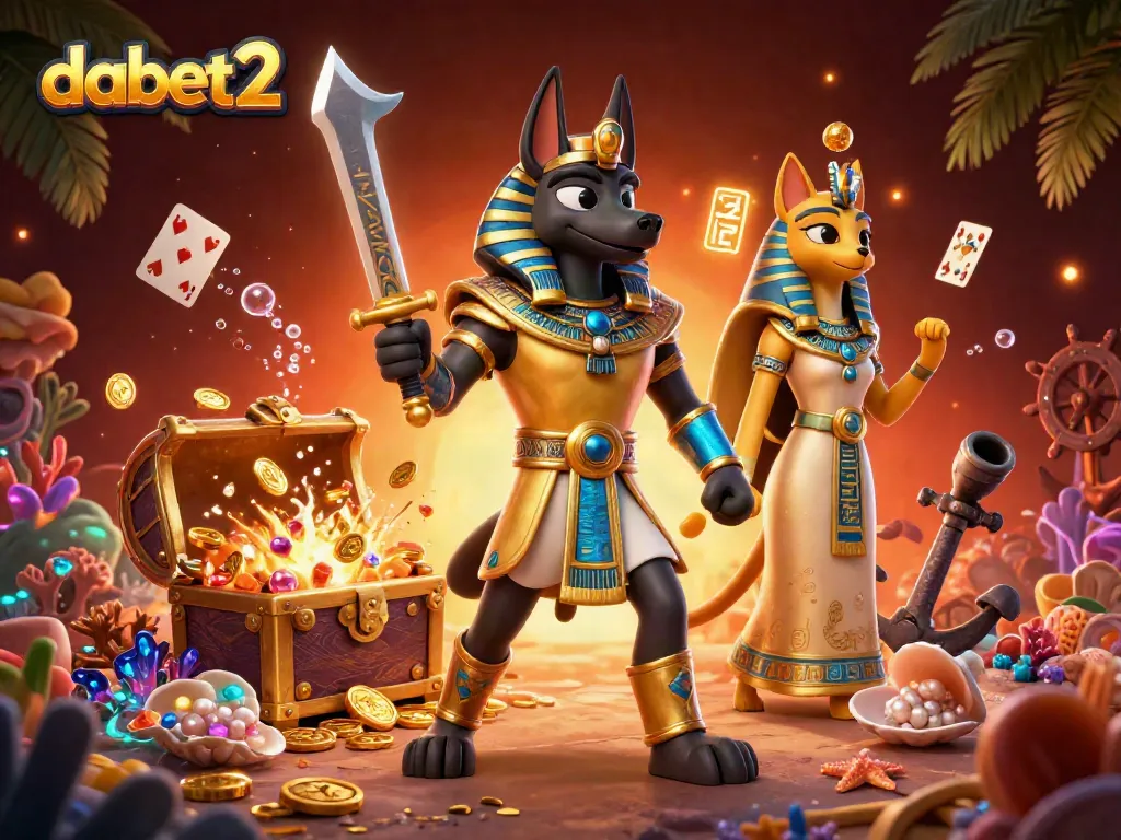Hit the jackpot with dabet2, experiencing vibrant casino energy alongside ancient Egyptian warriors.
