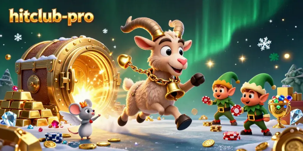 Enjoy the festive chaos at hitclub-pro's holiday-horror casino with Krampus, angel mouse, and elf gremlins.